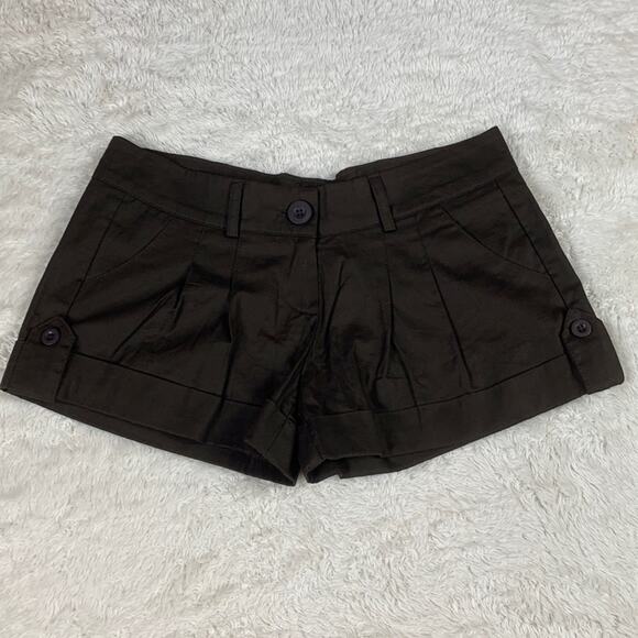 Urban Behavior Dark Brown Women's Shorts - Picture 1 of 7